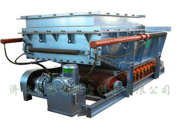 它將帶式（甲帶）給料機的手動檢修閘門改為電動、液動或氣動控制閥門，增大了閘門推力